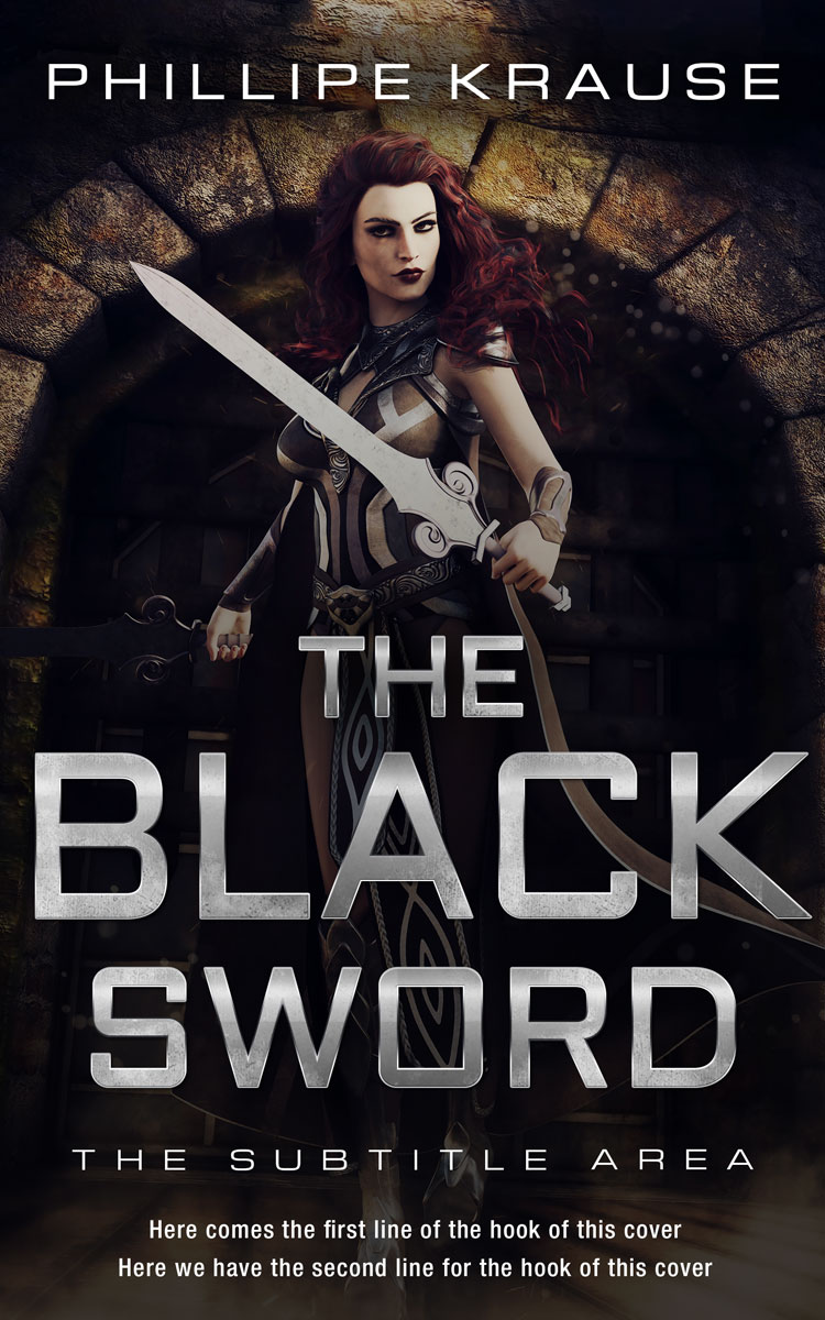 2D view of Premade Fantasy Book Cover - Thunder