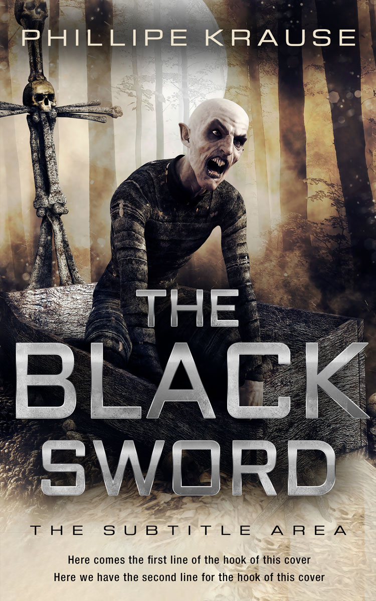 2D view of Premade Fantasy Book Cover - Soft Amber