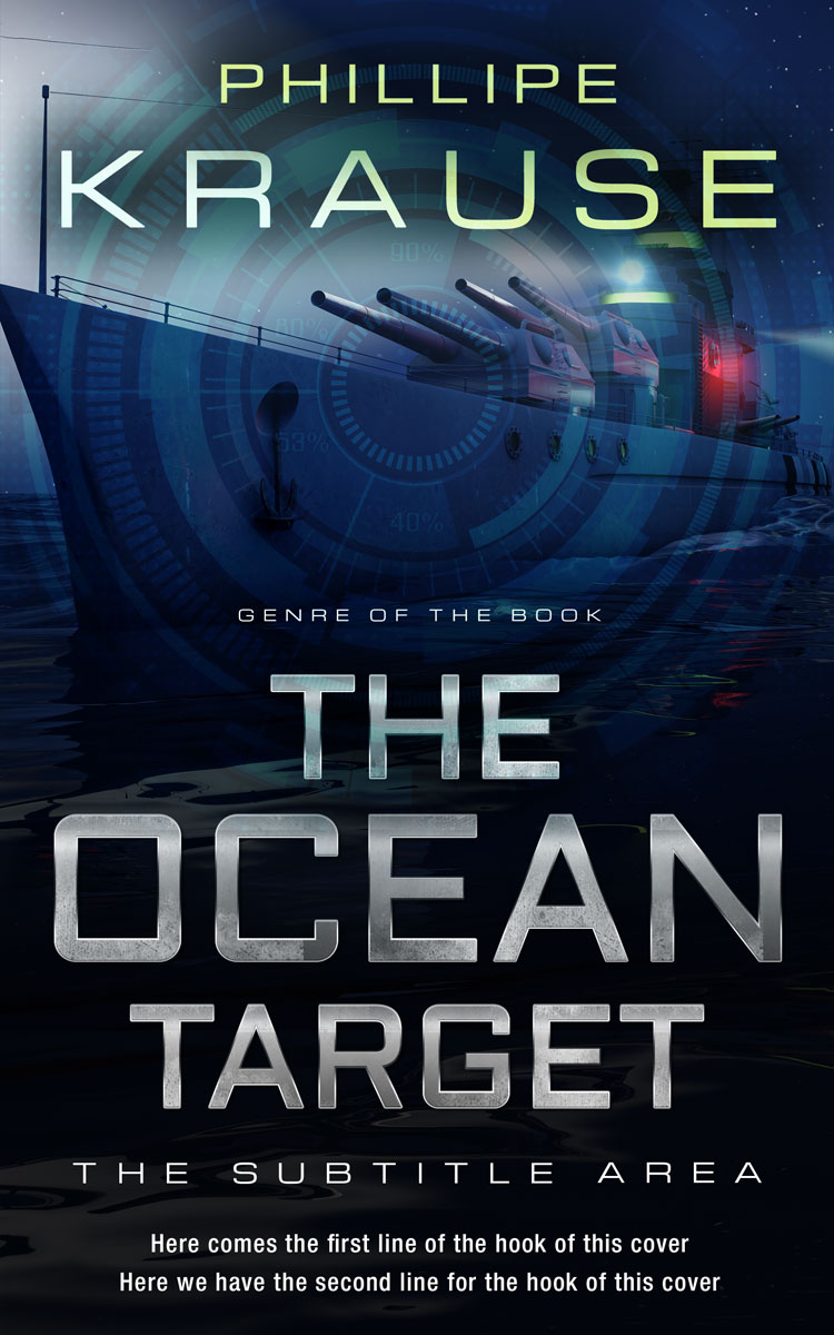 2D view of Premade Action & Adventure Book Cover - Ebony