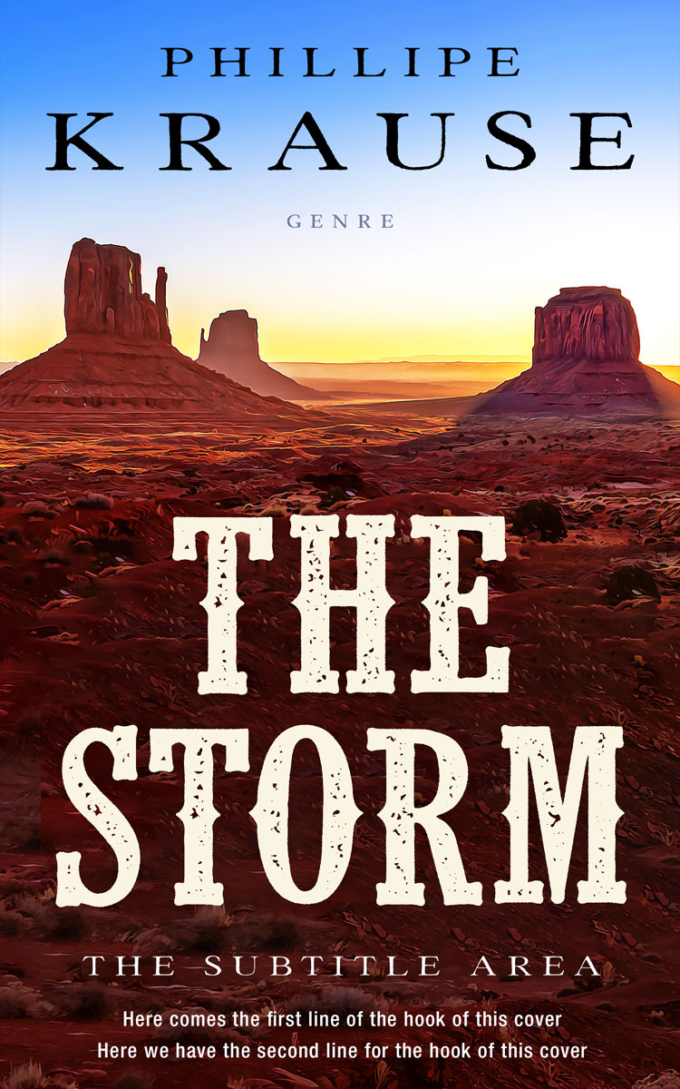 2D view of Premade Western Book Cover - Pearl Bush