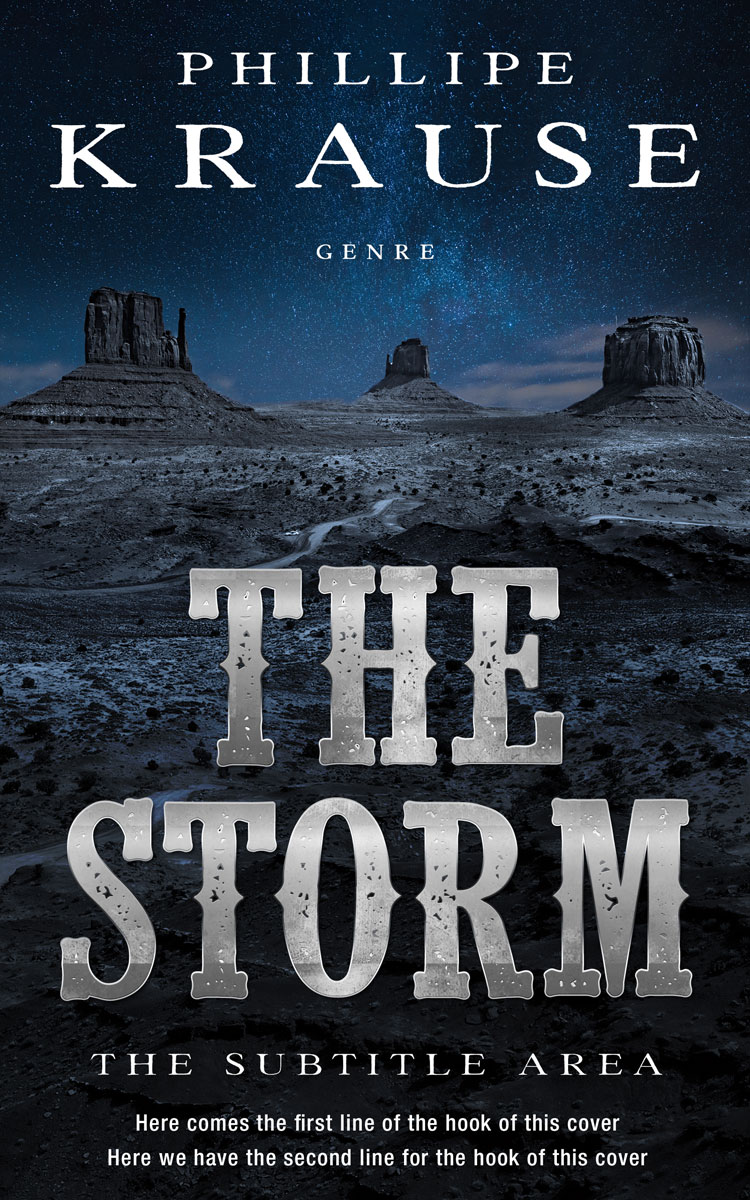 2D view of Premade Western Book Cover - Mirage