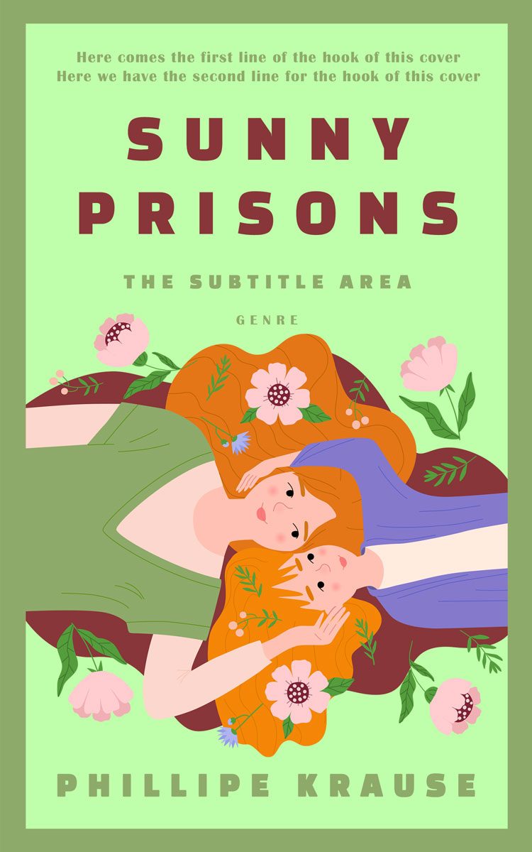 2D view of Premade Romance Book Cover - Tea Green