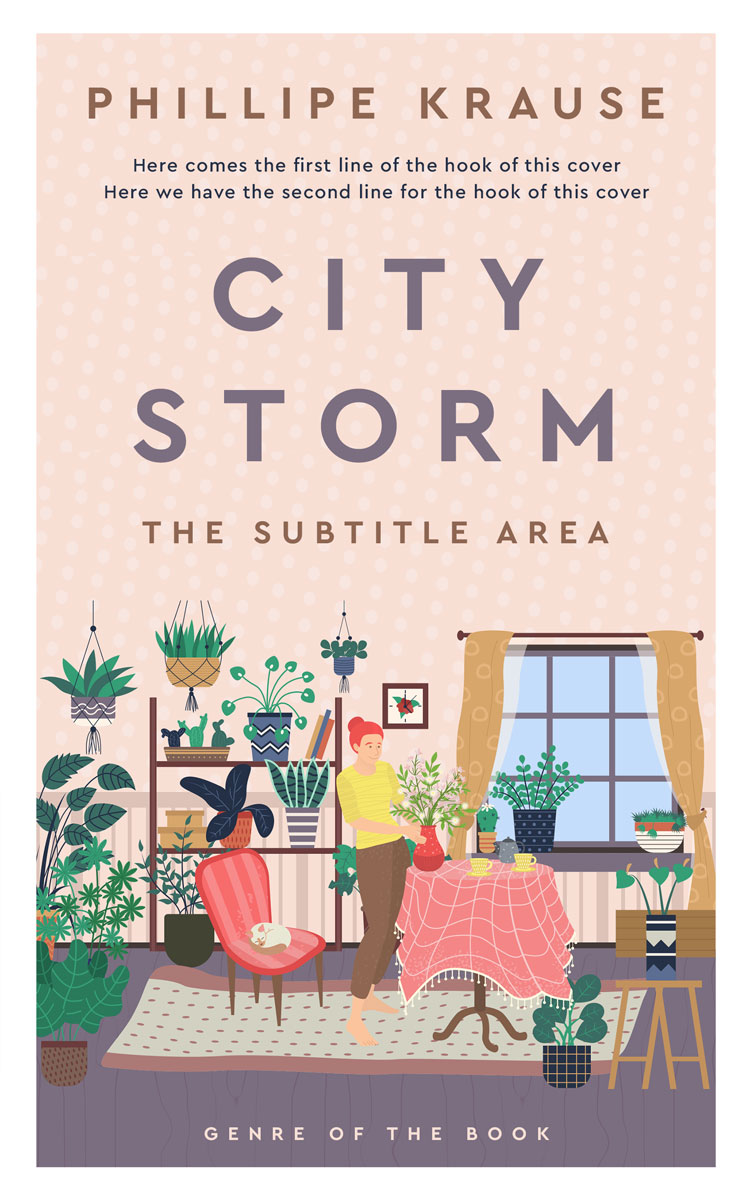 2D view of Premade Chick Lit Book Cover - Pot Pourri