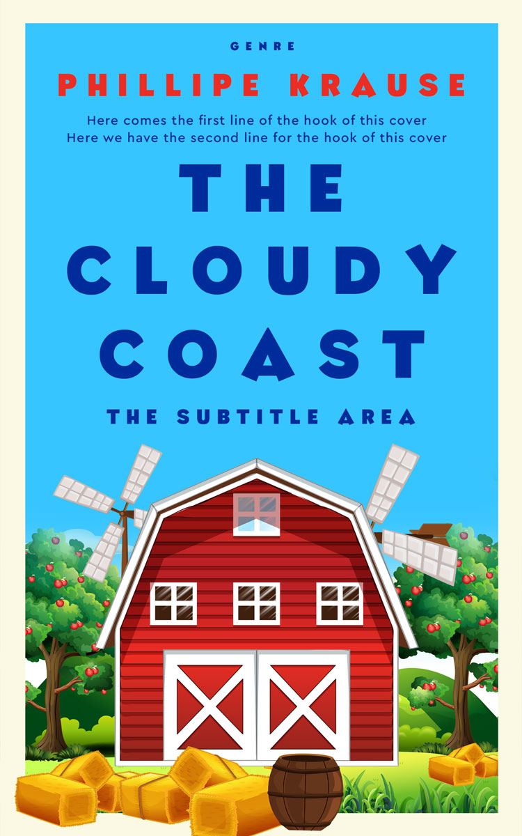 2D view of Premade Children's Book Cover - Dodger Blue