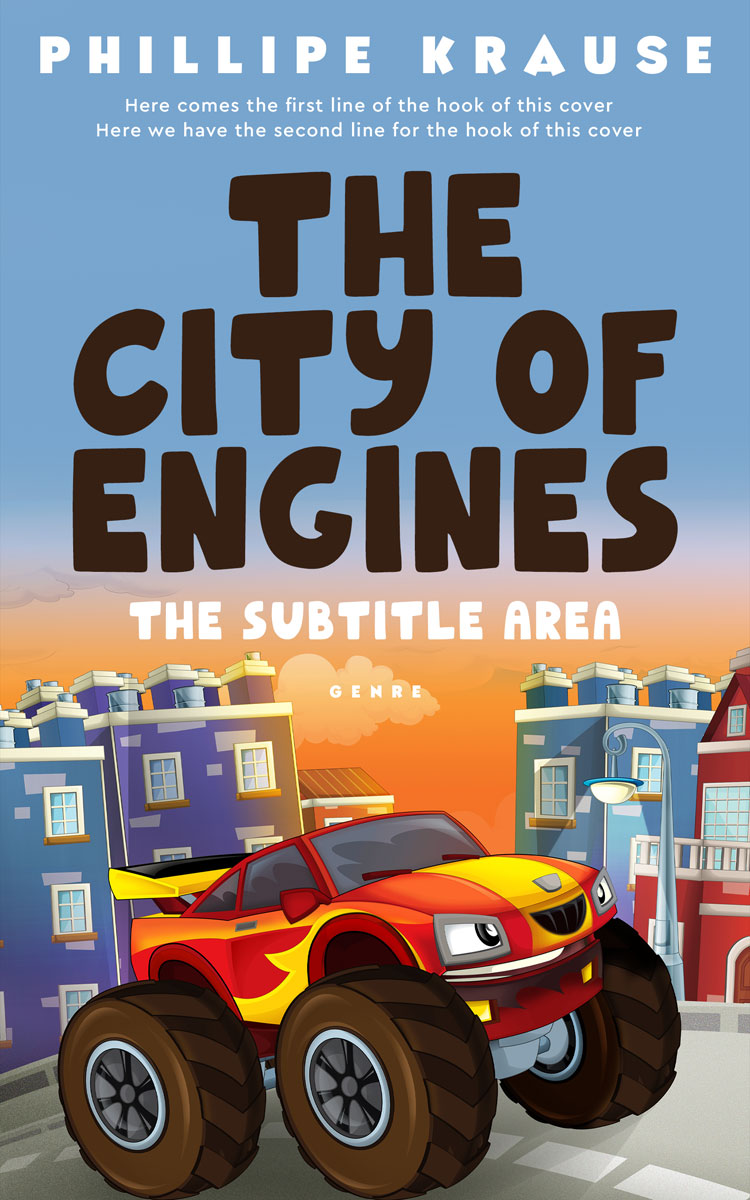 2D view of Premade Children's Book Cover - Wild Blue Yonder