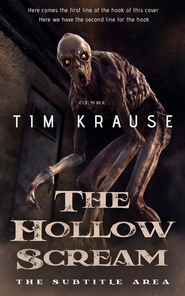 2D view of Premade Horror Book Cover - Cocoa Brown