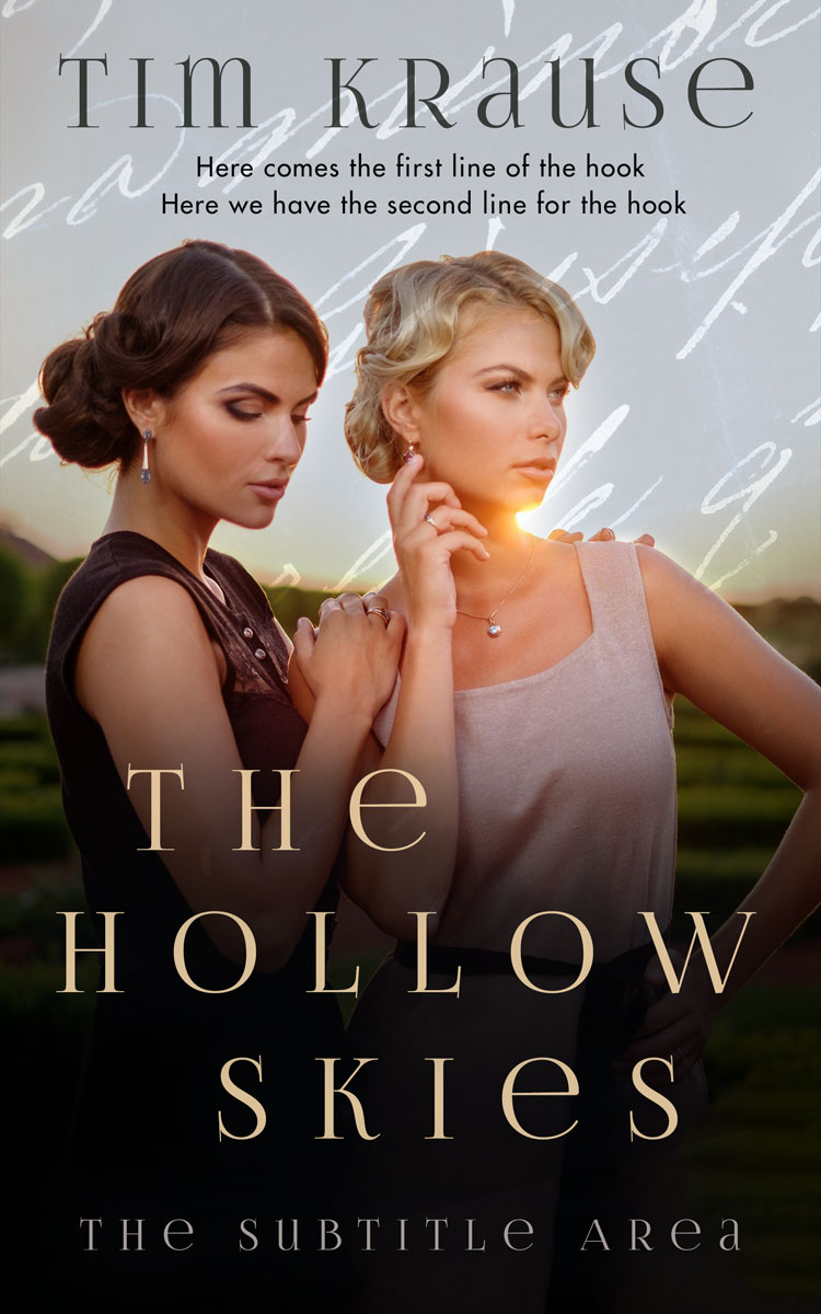 2D view of Premade Romance Book Cover - Silver Rust