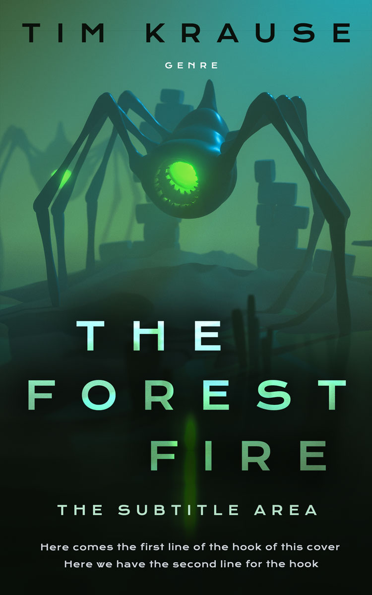 2D view of Premade Science Fiction Book Cover - Celtic