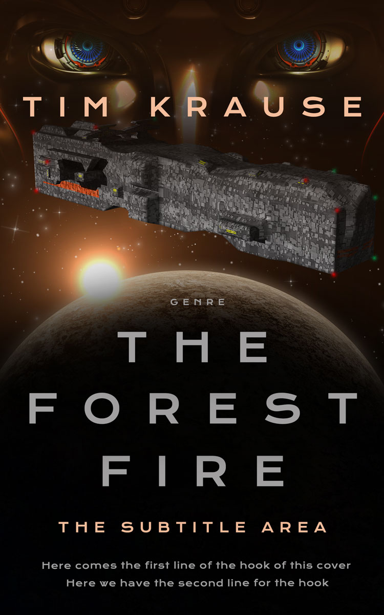 2D view of Premade Science Fiction Book Cover - Night Rider