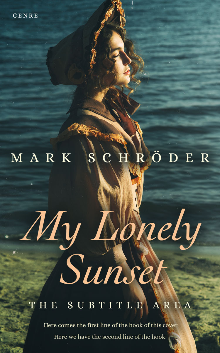 2D view of Premade Romance Book Cover - Outer Space