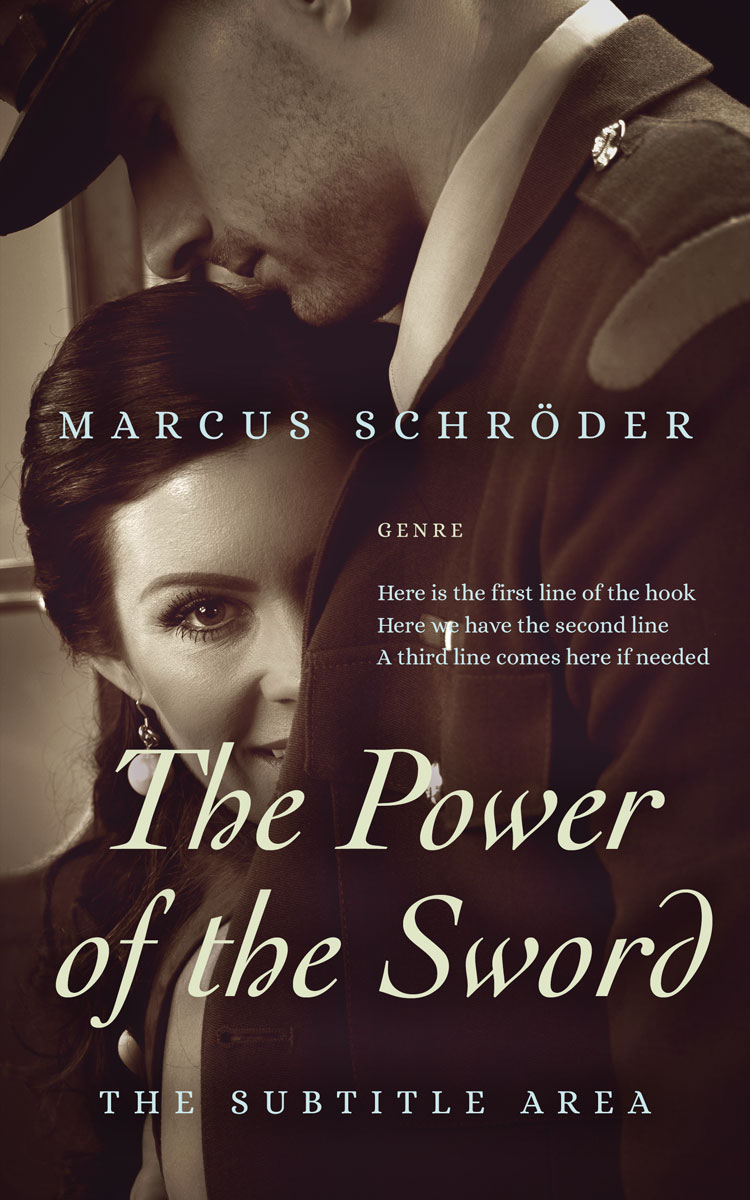 2D view of Premade Romance Book Cover - Cocoa Brown