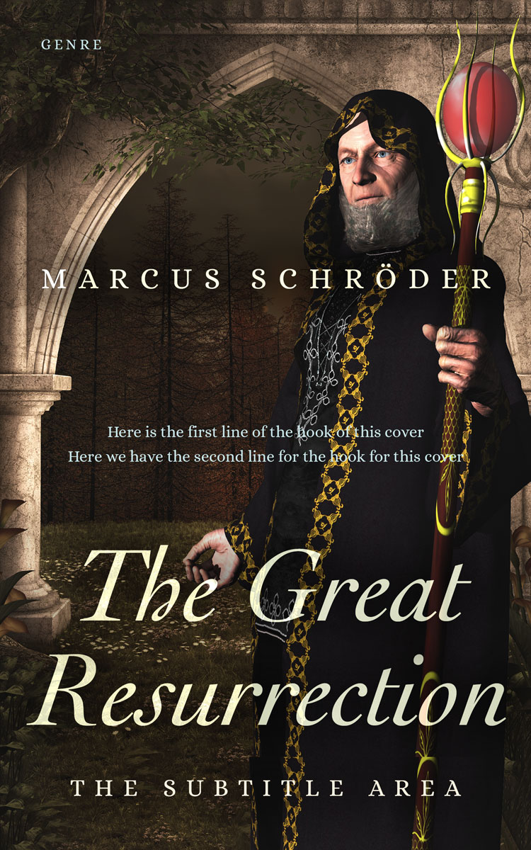 2D view of Zeus #25408 - Premade Fantasy Book Cover