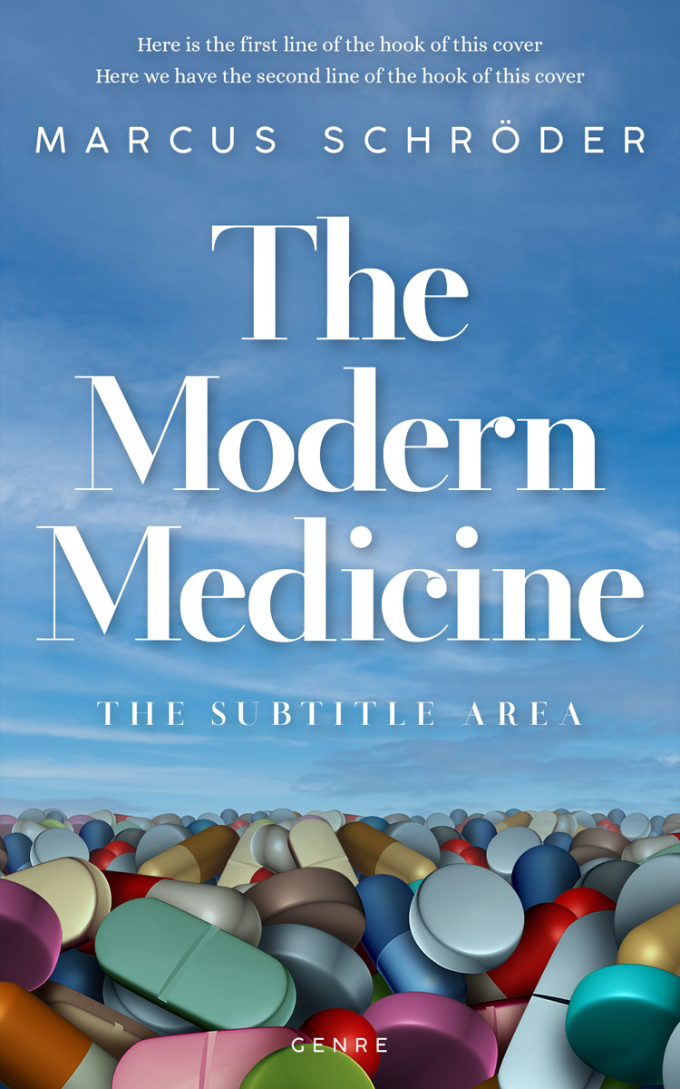 2D view of Premade Health & Mind & Body Book Cover - Hippie Blue