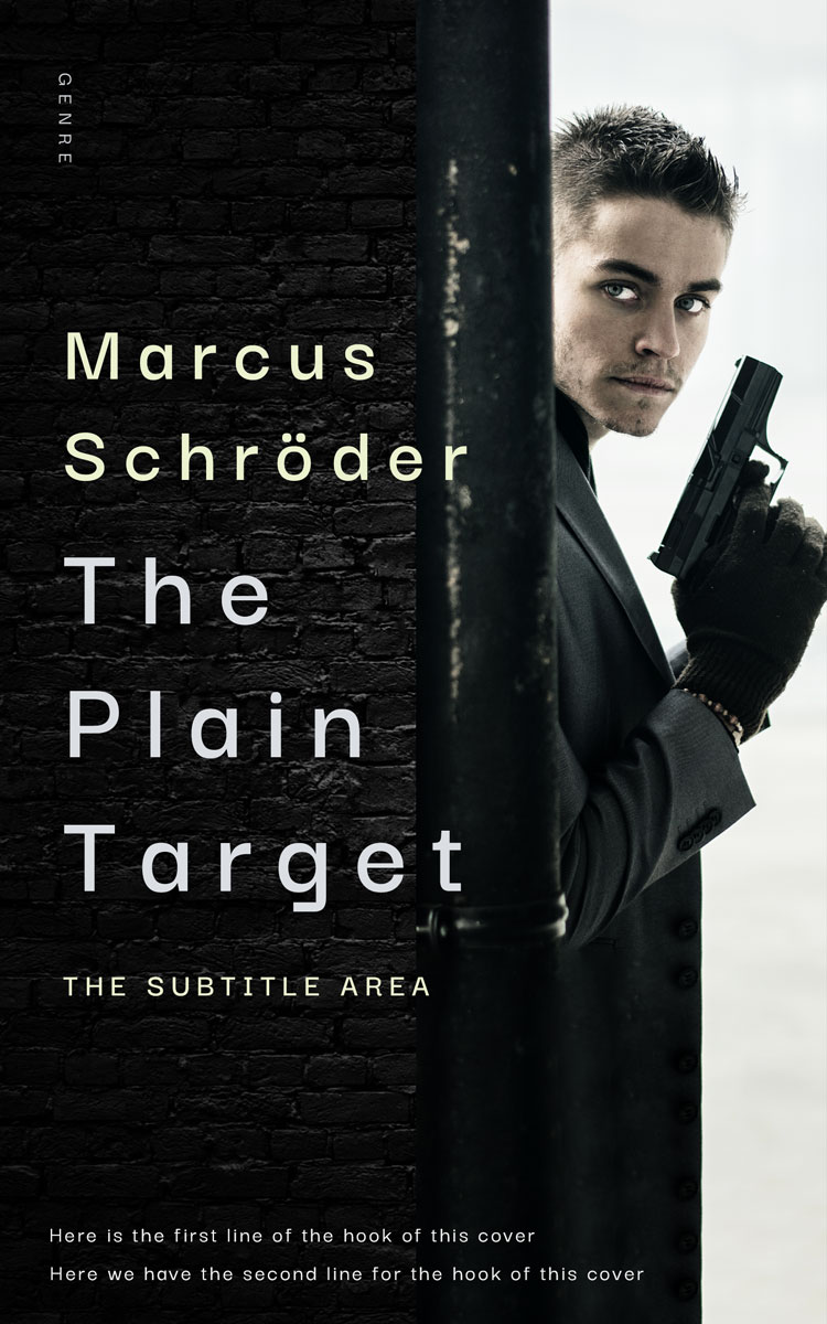 2D view of Premade Mystery & Thriller & Suspense Book Cover - Quill Gray