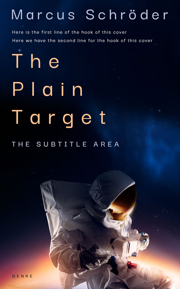 2D view of Premade Science Fiction Book Cover - Ebony