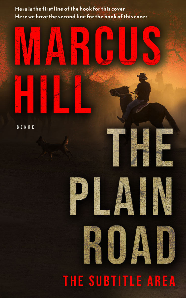 2D view of Premade Action & Adventure Book Cover - Flame Pea