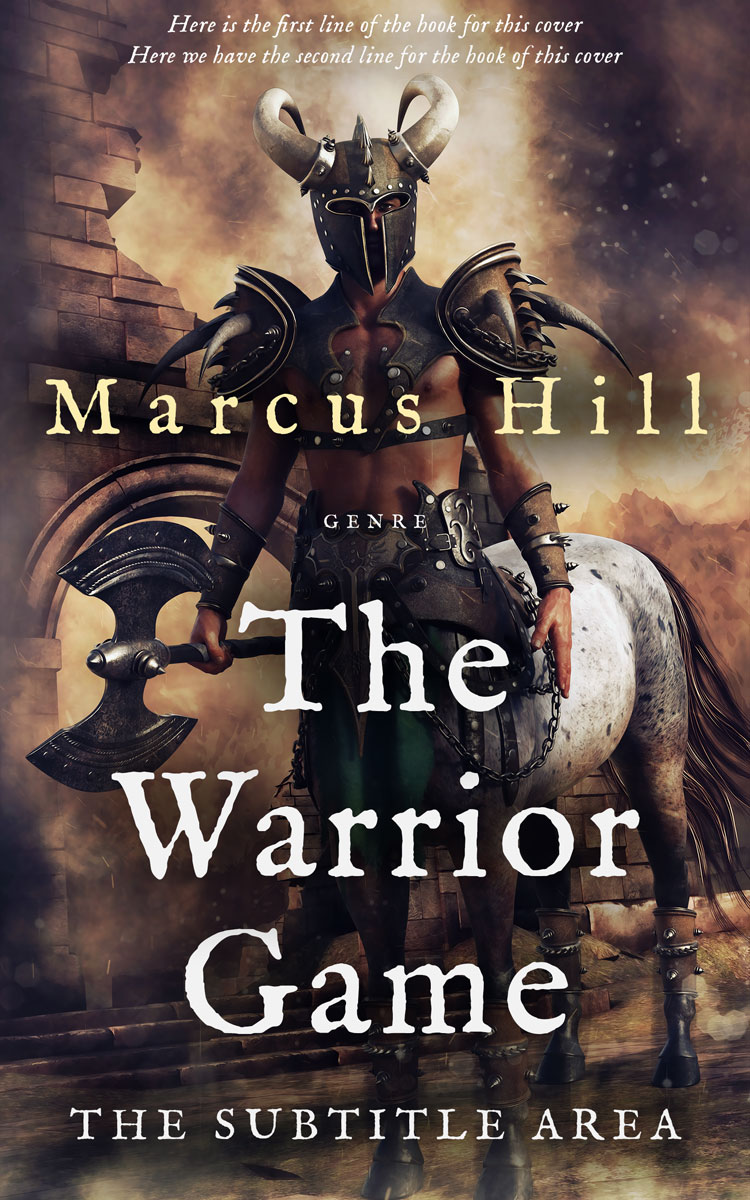 2D view of Premade Fantasy Book Cover - Thunder