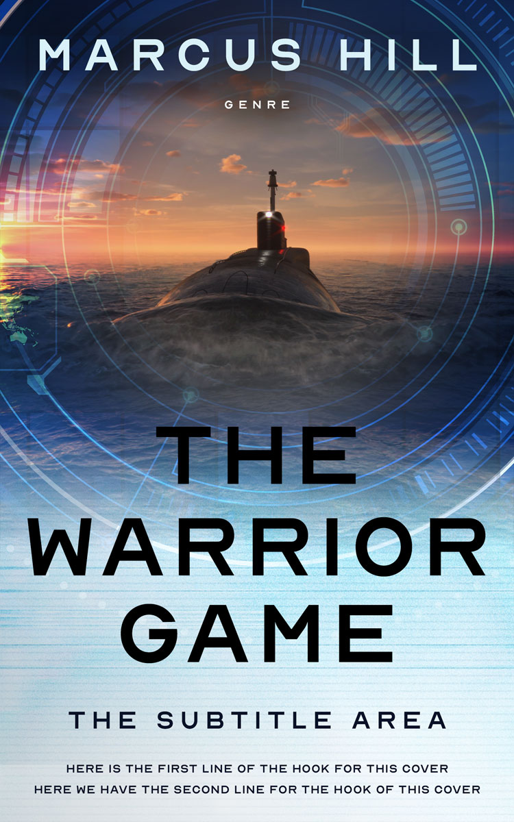 2D view of Premade Action & Adventure Book Cover - Oxford Blue