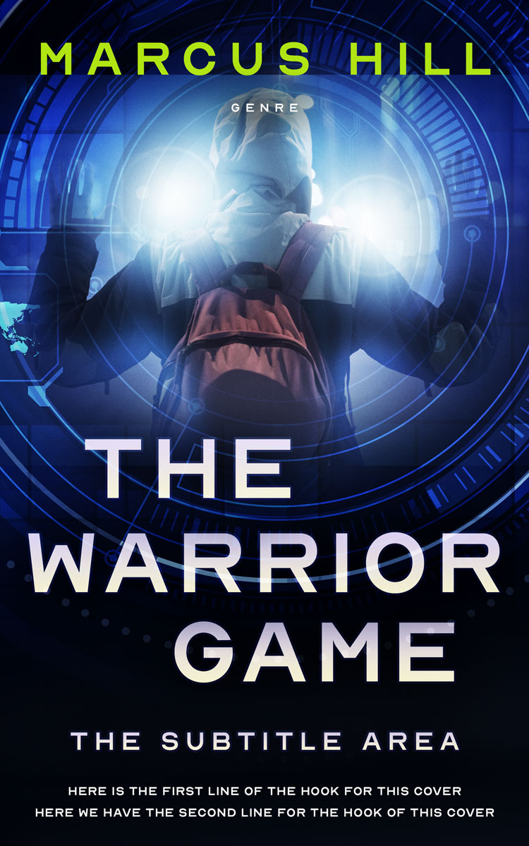 2D view of Premade Action & Adventure Book Cover - Conch