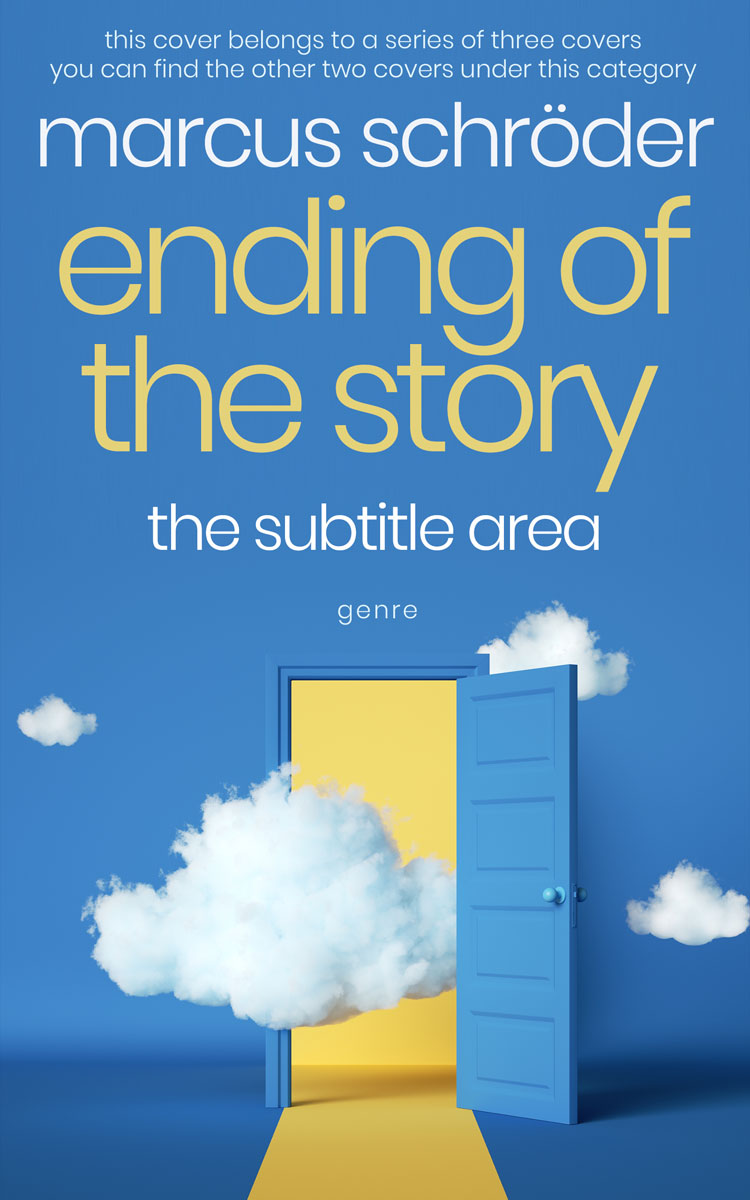 2D view of Premade Surreal Book Cover - Boston Blue