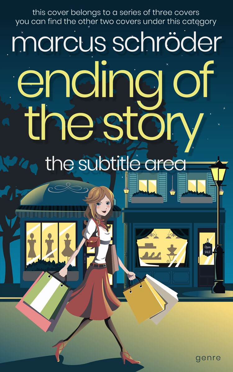 2D view of Premade Chick Lit Book Cover - Straw