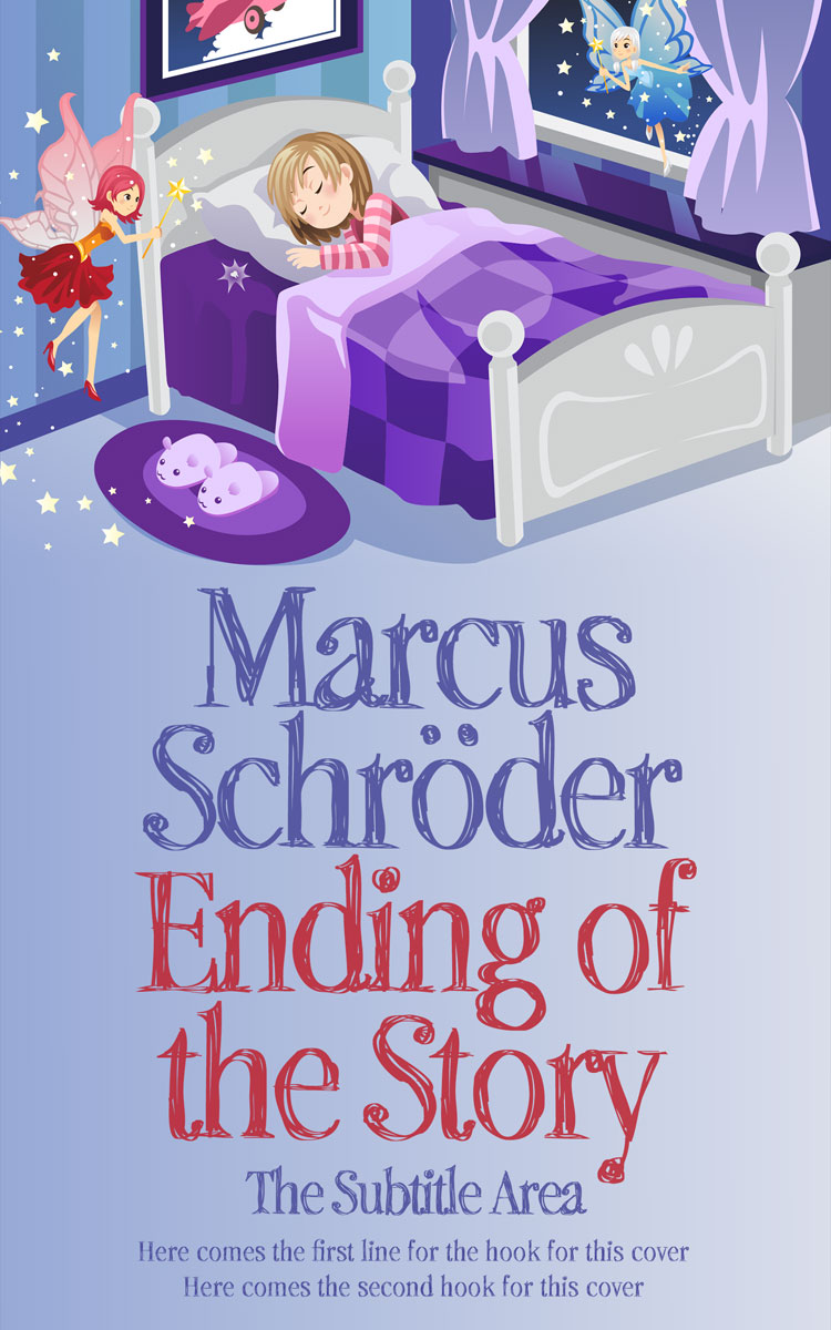 2D view of Premade Children's Book Cover - Lavender Gray