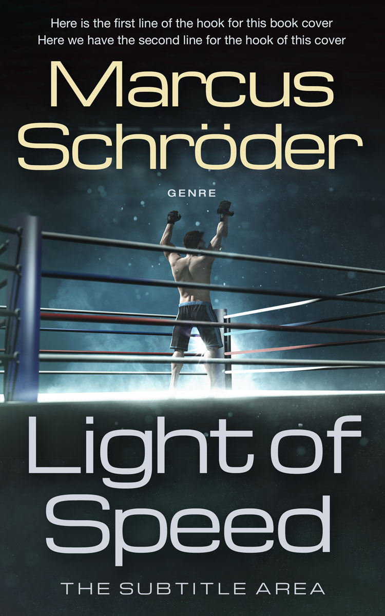 2D view of Premade Action & Adventure Book Cover - Outer Space