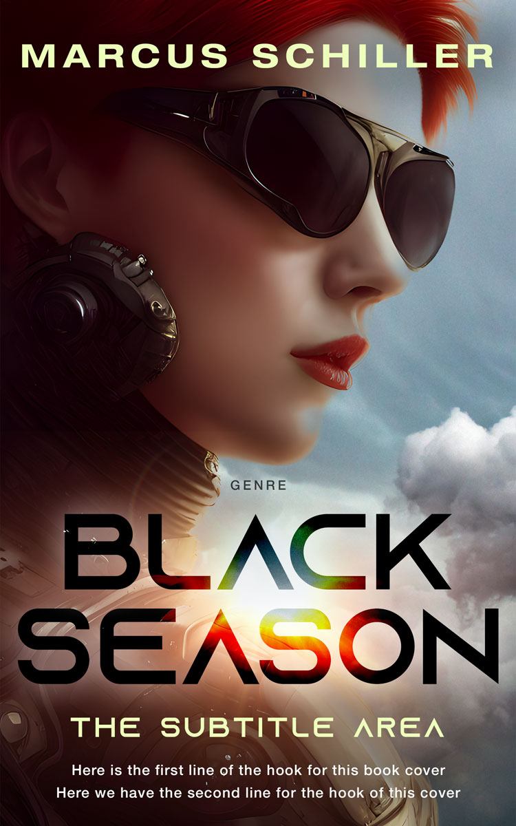 2D view of Premade Science Fiction Book Cover - Eclipse