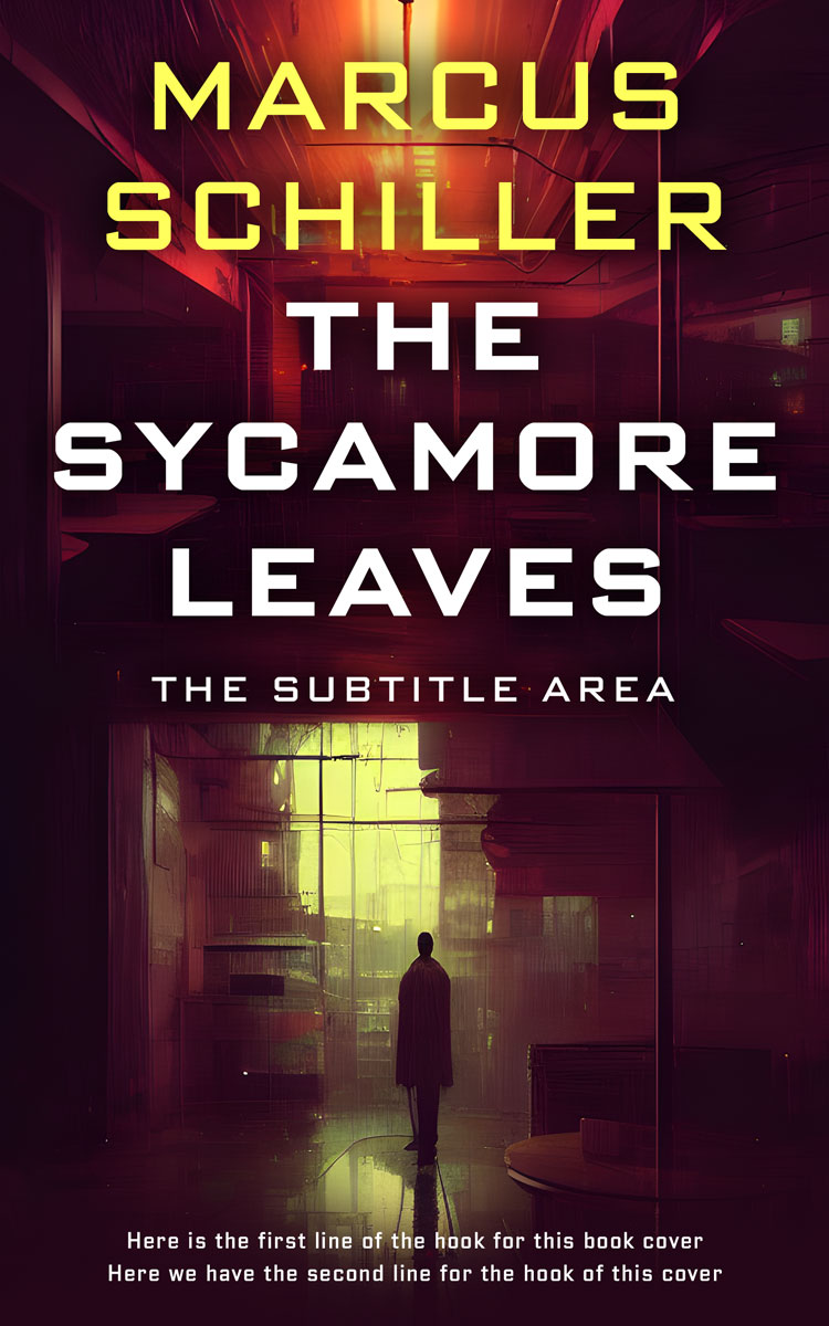 2D view of Premade Science Fiction Book Cover - Aubergine