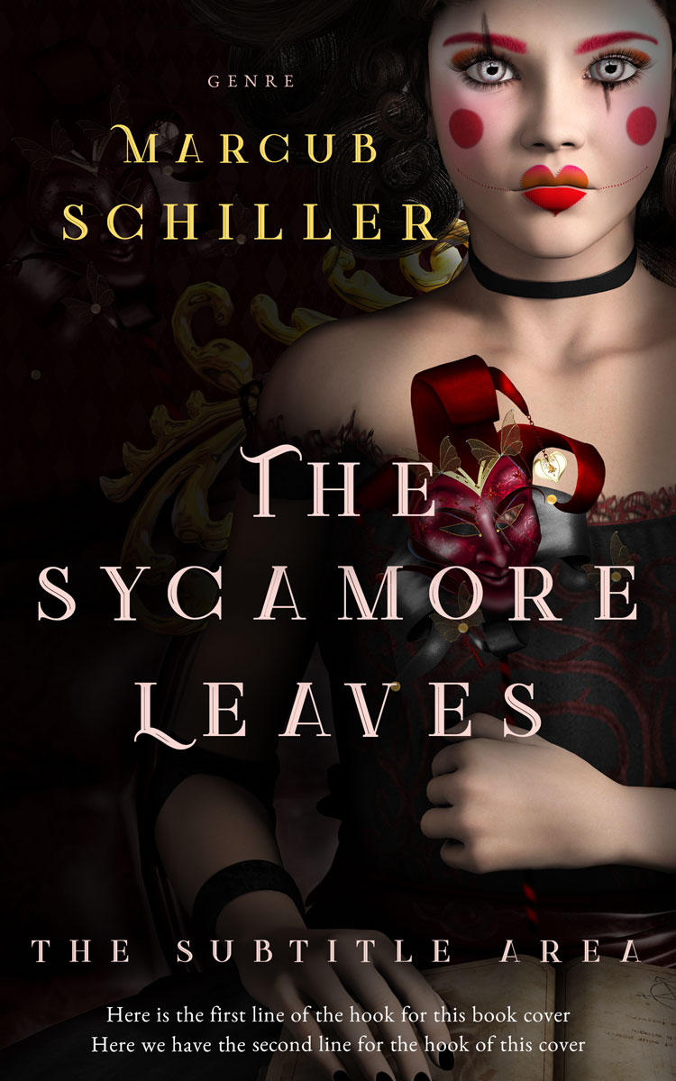 2D view of Premade Fantasy Book Cover - Oriental Pink