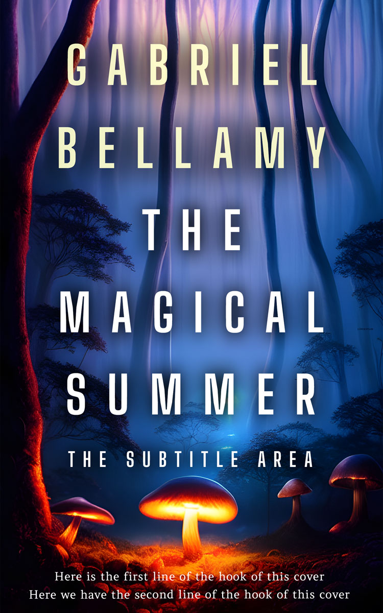 2D view of Premade Fantasy Book Cover - Mirage