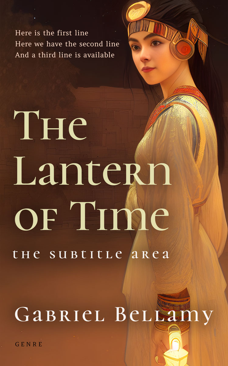 2D view of Premade Teen & Young Adult Book Cover - Metallic Bronze