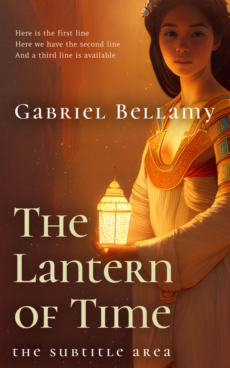 2D view of Premade Historical Book Cover - Metallic Copper