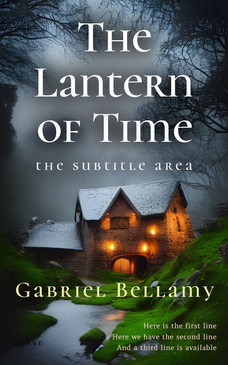 2D view of Premade Fantasy Book Cover - Lunar Green