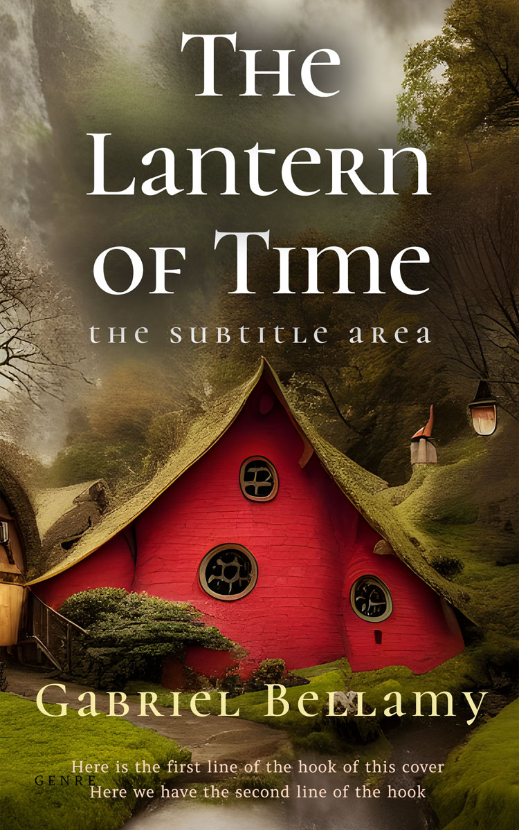 2D view of Premade Fantasy Book Cover - Metallic Bronze