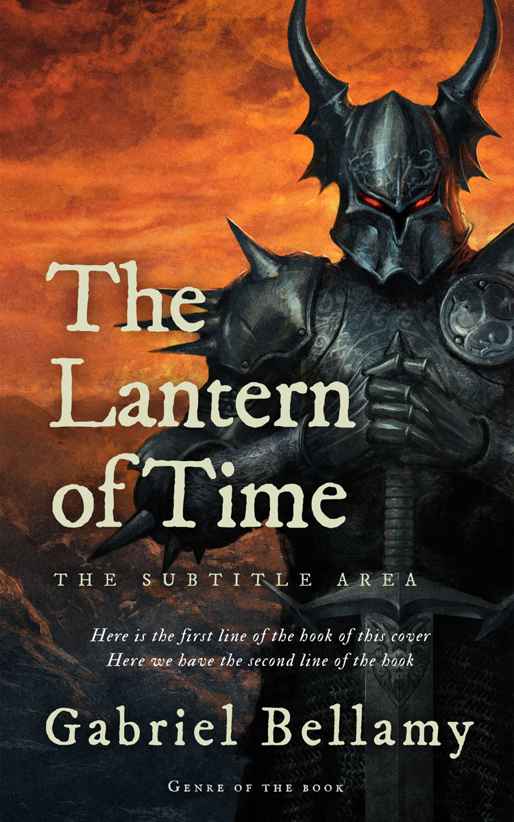 2D view of Premade Fantasy Book Cover - Raw Sienna