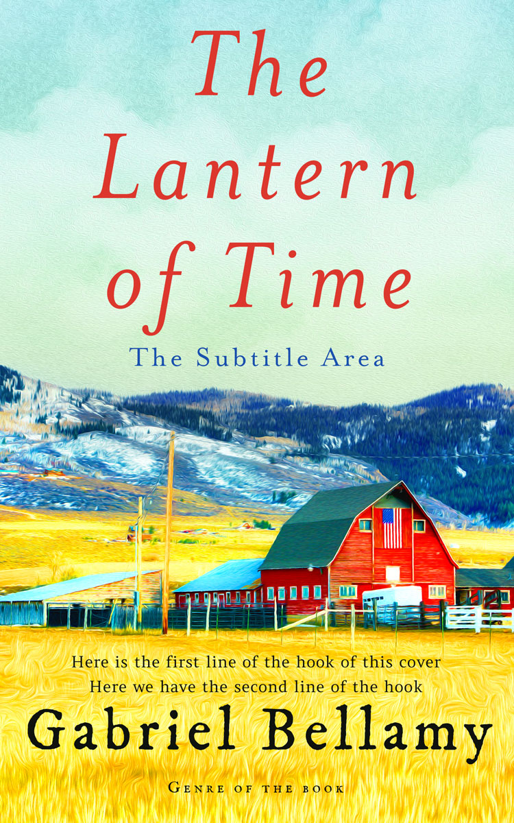 2D view of Premade Western Book Cover - Peppermint