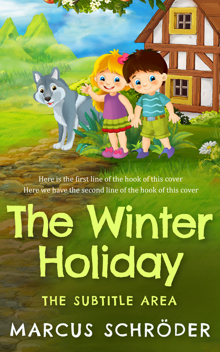 2D view of Premade Children's Book Cover - Saratoga