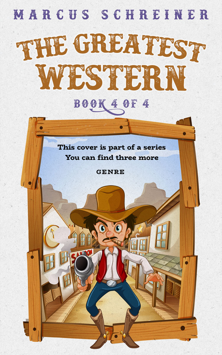 2D view of Premade Western Book Cover - Mercury