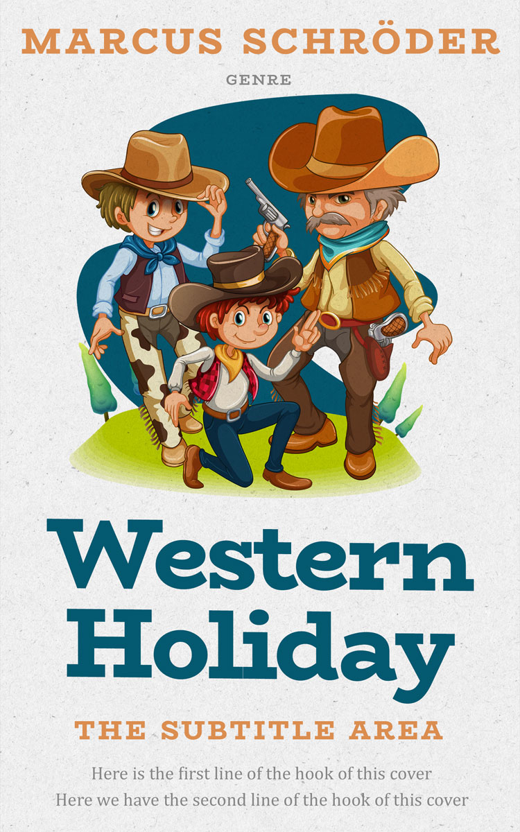 2D view of Premade Children's Book Cover - Blue Dianne