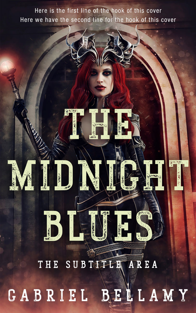 2D view of Premade Fantasy Book Cover - Cocoa Brown