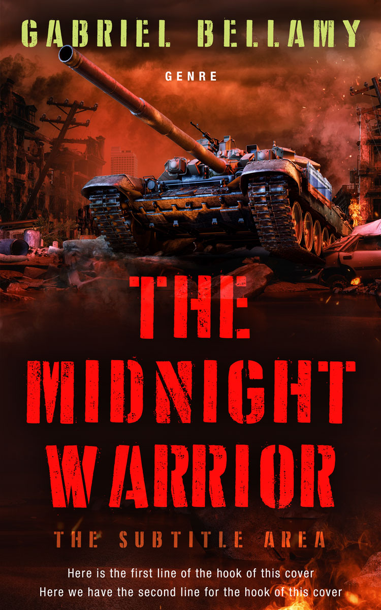 2D view of Premade Action & Adventure Book Cover - Punch