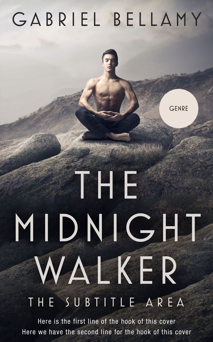 2D view of Premade Health & Mind & Body Book Cover - Swirl