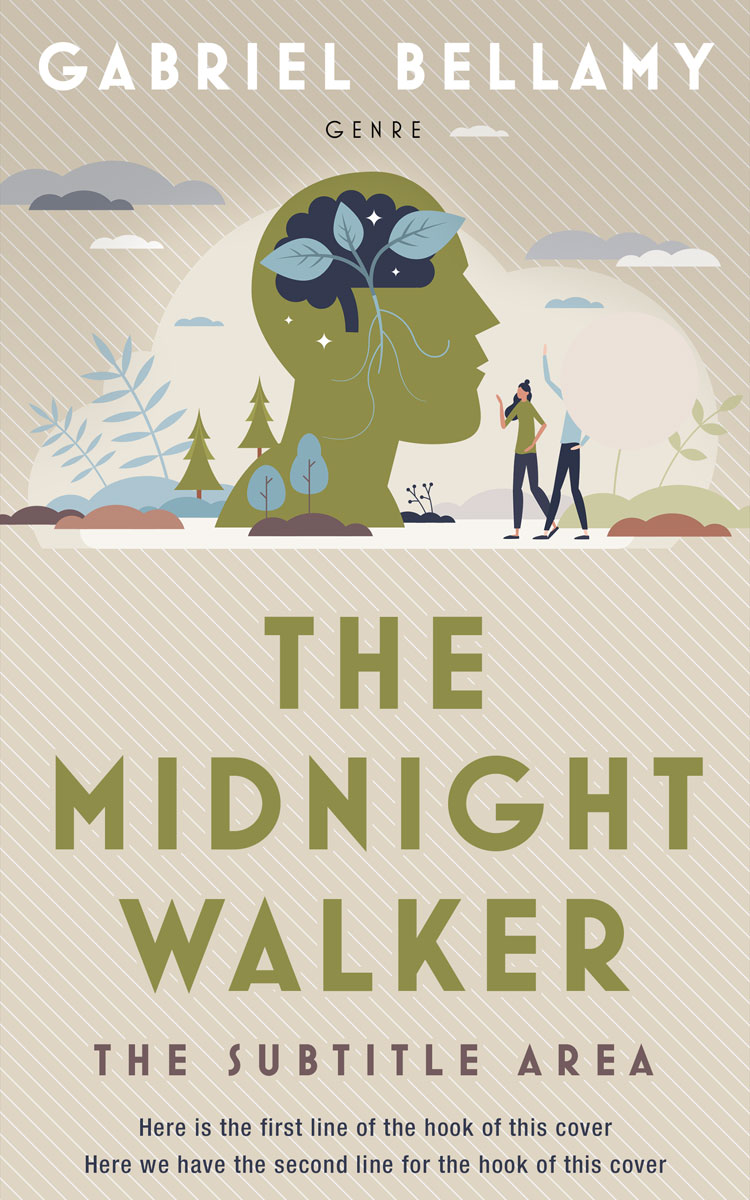 2D view of Premade Self-Improvement & Self-Help Book Cover - Sisal