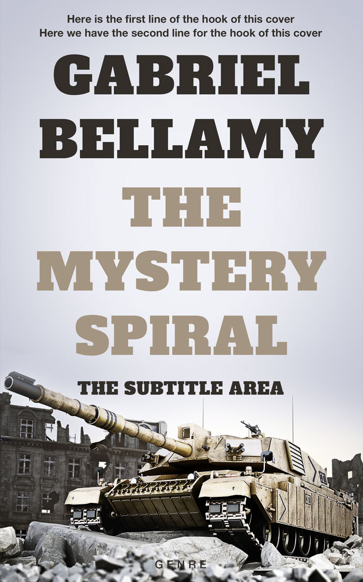 2D view of Premade Action & Adventure Book Cover - Mischka