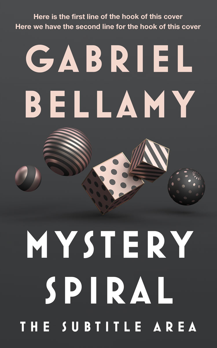 2D view of Premade Abstract Book Cover - Ship Gray