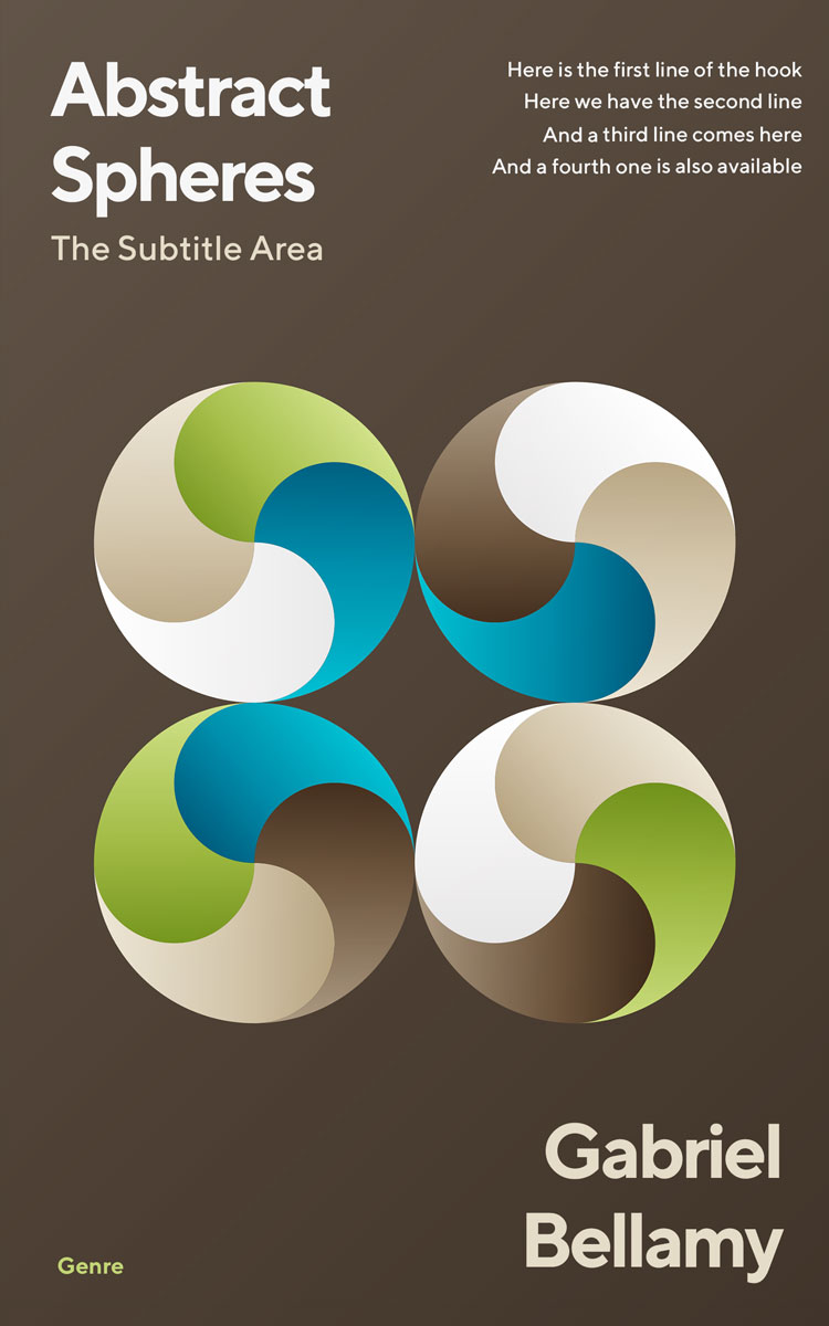 2D view of Premade Abstract Book Cover - Taupe