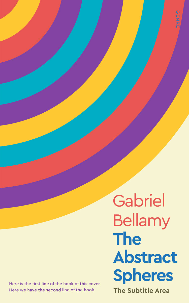 2D view of Premade Abstract Book Cover - Cerulean