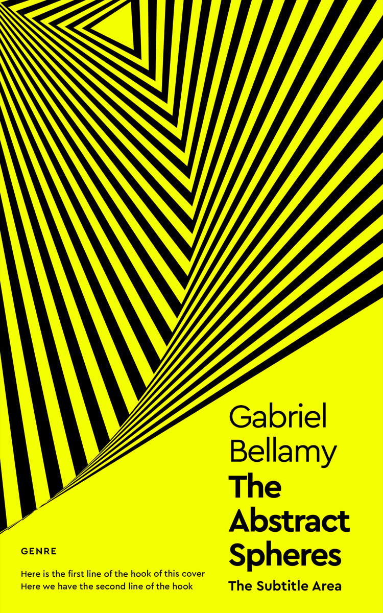 2D view of Premade Abstract Book Cover - Yellow
