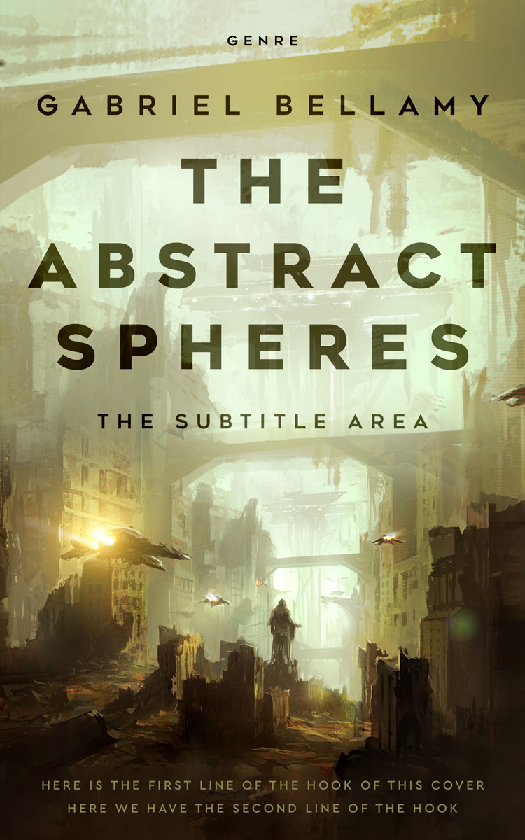 2D view of Premade Science Fiction Book Cover - Swamp Green